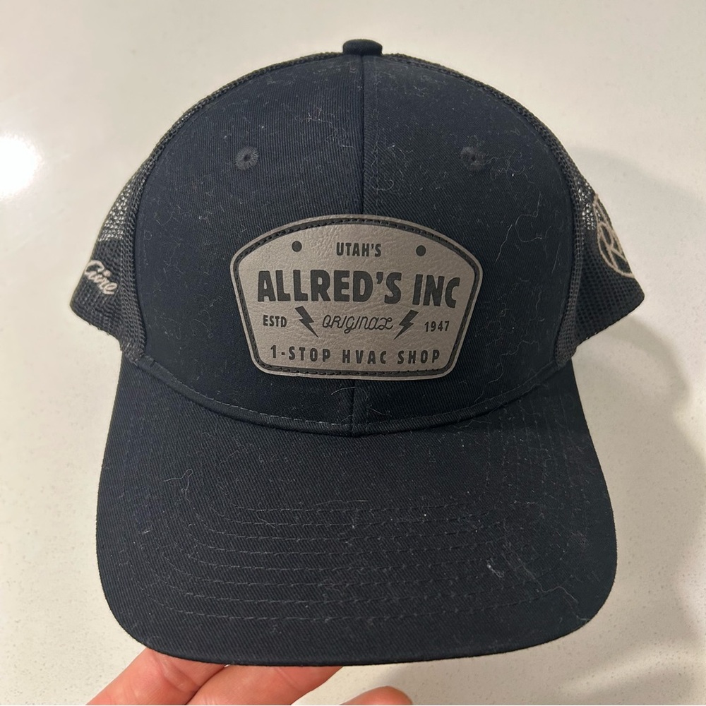 ALLRED'S INC Trucker Hat Snapback Cap Mesh Back Adjustable One Size Black